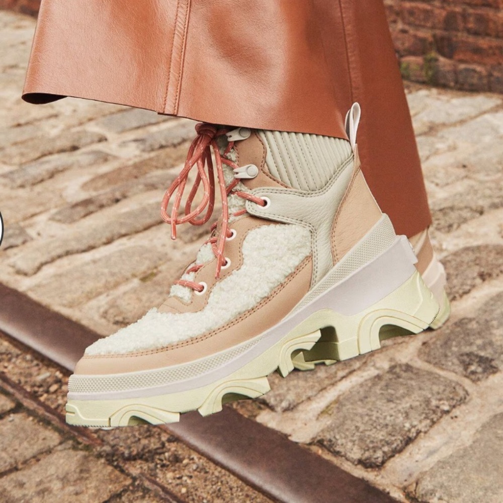 🆕 Sorel Brex Faux Shearling Waterproof Boot Nova Sand Sz 10